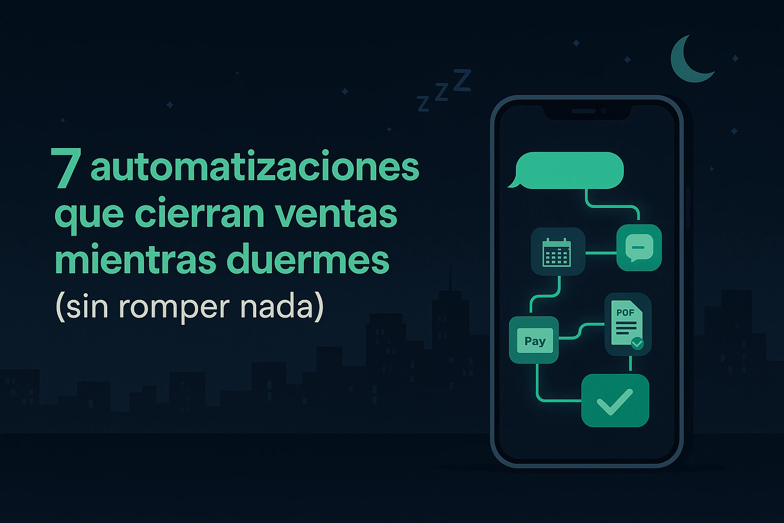 Portada del post: 7 automatizaciones que cierran ventas mientras duermes